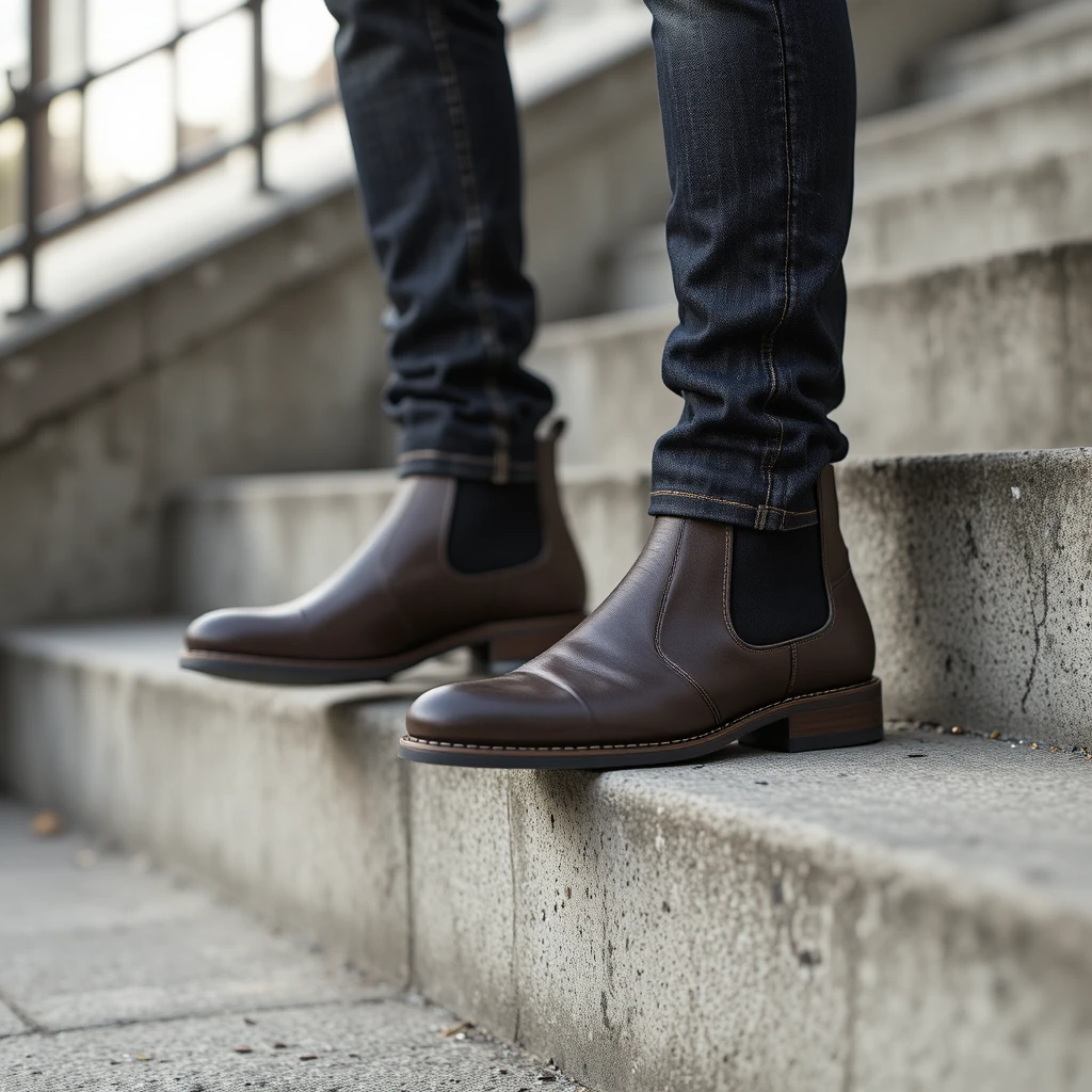 Bota Chelsea Leather Brown