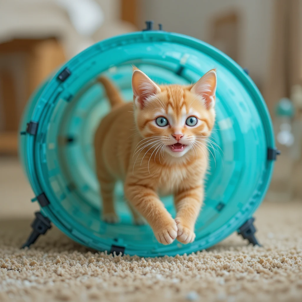 Túnel Dobrável Divertido para Gatos